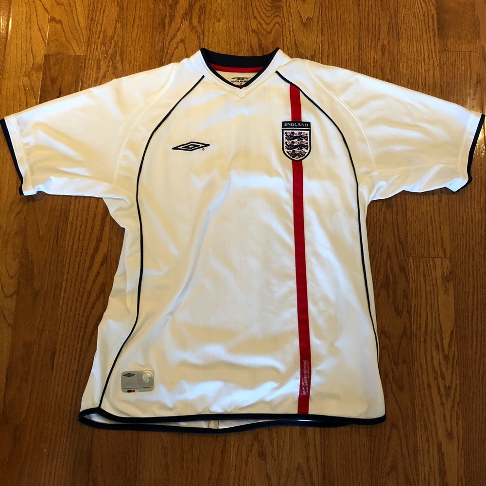 Umbro ENGLAND 2002 World Cup White Soccer Jersey
